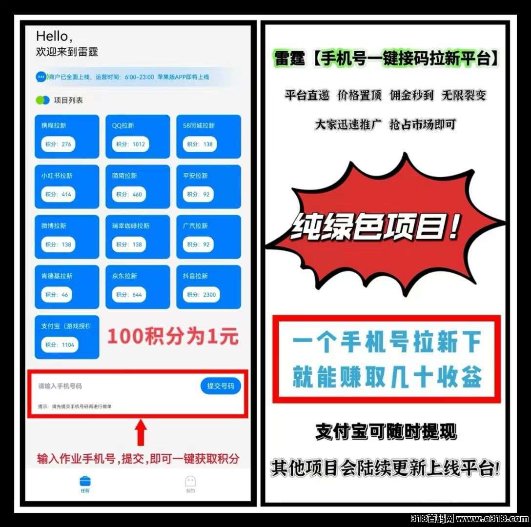 【雷霆】一键拉新，一手项目，老年机项目，不下载(1)