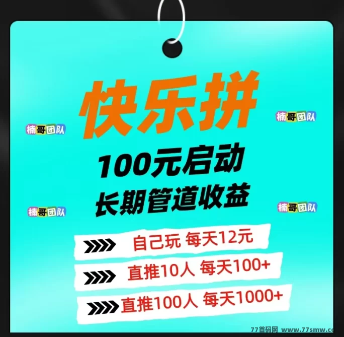 【快乐拼】全新拼团模式来袭！0泡沫运行，团队收溢爆表！(1)